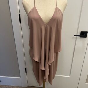 Elegant Blush Pink Layered Dress